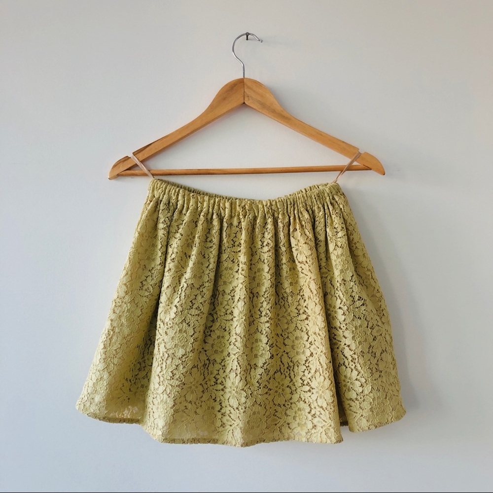 Miu Miu floral fabric flowing pleat mini skirt